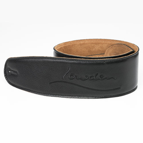 Black Leather Padded Lowden Guitar Strap