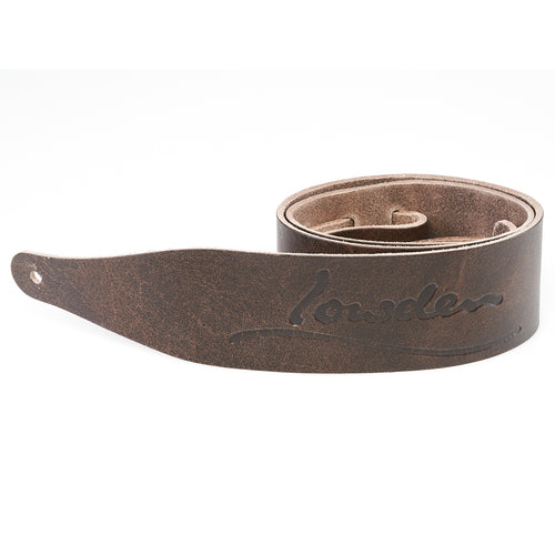 Brown Leather Distressed Lowden Guitar Strap
